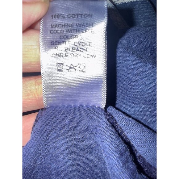 Jess & Jane M Daisy Print 3/4 Chit Chat Mineral Washed Tunic Top Art to Wear - Picture 7 of 7